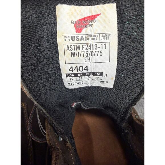 Red Wing Shoes 4404 Waterproof Steel Toe Work Boots, Size Men’s 12! NIB main image 6